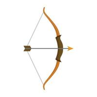 icono de arco de arquero, tipo plano vector