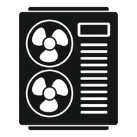 Technology air conditioner icon, simple style vector