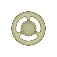 Steering wheel icon in cartoon style vector