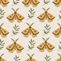 Elegant seamless pattern with butterfly vector