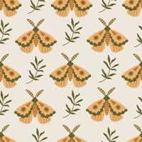 Elegant seamless pattern with butterfly vector