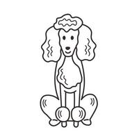 Doodle poodle vector