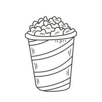 Doodle popcorn vector illustration