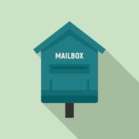 Service mailbox icon, flat style vector