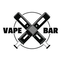 Modern vape bar logo, simple style vector