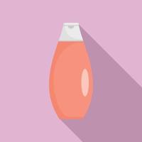 Conditioner red bottle icon, flat style vector