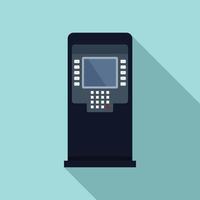 Finance atm icon, flat style vector