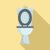 Home toilet icon, flat style vector