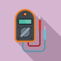 Multimeter tester icon, flat style vector