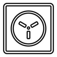 Type h power socket icon, outline style vector