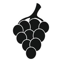 icono de uvas frescas, estilo simple vector