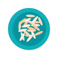 Long rice icon, flat style vector