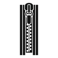 Zipper icon, simple style vector