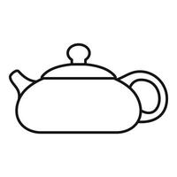 Teapot icon, outline style vector