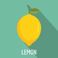 Lemon icon, flat style vector