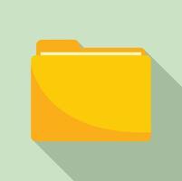 Storage computer folder icon, flat style vector