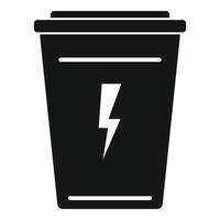 icono de vaso de bebida energética de paquete, estilo simple vector