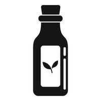 icono de botella de aceite ecológico, estilo simple vector