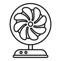 Summer room fan icon, outline style vector