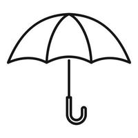 icono de paraguas de bandera francesa, estilo de contorno vector