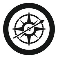 Compass exploration icon, simple style vector