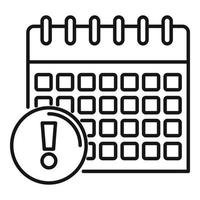 Calendar date innovation icon, outline style vector