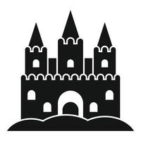 Sand palace icon, simple style vector