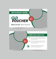 Food business gift voucher template discount voucher for food template vector