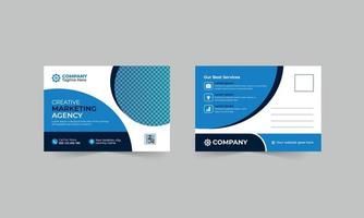 Corporate postcard design design template vector