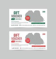 Food business gift voucher template discount voucher for food template vector