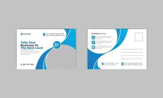 corporate postcard design design template vector