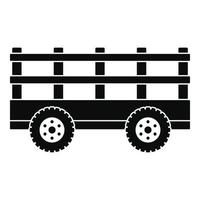 Trail tractor icon, simple style vector