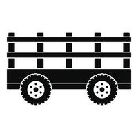 Trail tractor icon, simple style vector