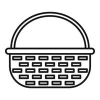 Decoration wicker icon, outline style vector