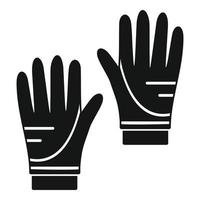 icono de guantes de buceo, estilo simple vector