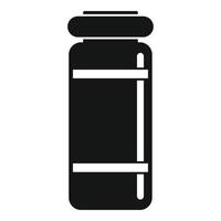 Medical injection jar icon, simple style vector