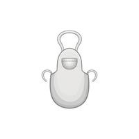 White apron icon in cartoon style vector