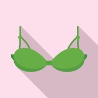 Bikini bra icon, flat style vector