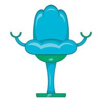 Gynecological chair icon, cartoon style vector
