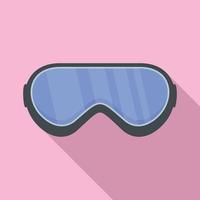 Protect goggles icon, flat style vector