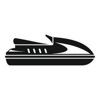 icono de jet ski de velocidad, estilo simple vector