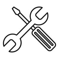 Service center tools icon, outline style vector