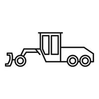 Grader machine grapple icon, outline style vector