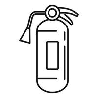 icono de llama de extintor de incendios, estilo de contorno vector