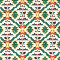 Seamless pattern with cute Christmas elements. vector