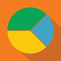 Circle graph icon vector flat