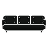 icono de sofá almohada, estilo simple vector