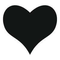 Kind heart icon, simple style. vector