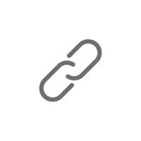 eps10 icono de arte de línea abstracta de enlace de vector gris aislado sobre fondo blanco. hipervínculo o símbolo de contorno de cadena en un estilo moderno y plano simple para el diseño de su sitio web, logotipo y aplicación móvil