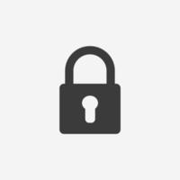 security, padlock, lock protection icon vector isolated symbol sign
